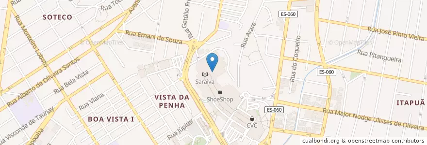 Mapa de ubicacion de Drogaria Carrefour en ブラジル, 南東部地域, エスピリト サント, Região Geográfica Intermediária De Vitória, Região Metropolitana Da Grande Vitória, ヴィラ・ヴェーリャ, Microrregião Vitória.