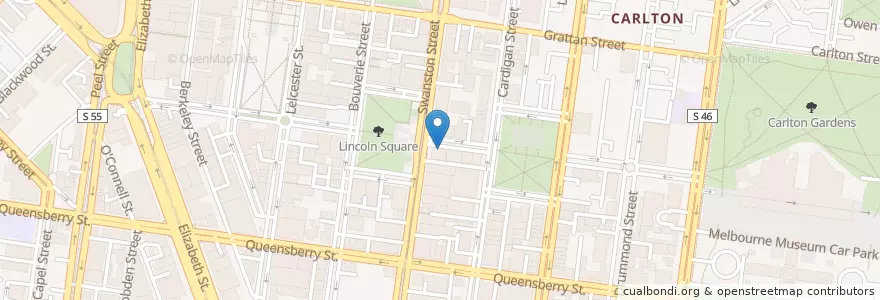Mapa de ubicacion de Mid Square Coffee en Australia, Victoria, City Of Melbourne.