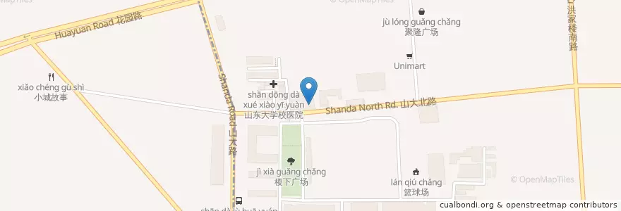 Mapa de ubicacion de 熙顺紫菜包饭 en چین, شاندونگ, 济南市, 历城区, 山大路街道.