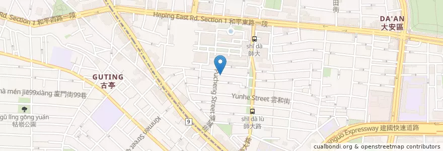 Mapa de ubicacion de 囍咖啡 en تایوان, 新北市, تایپه, 大安區.