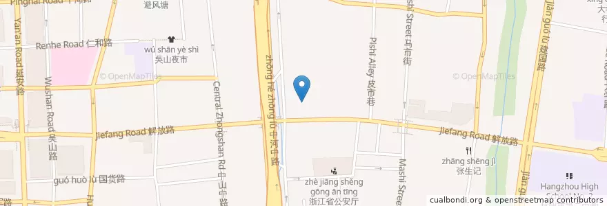 Mapa de ubicacion de 思澄堂 en Chine, Zhejiang, Hangzhou, District De Shangcheng, 小营街道.