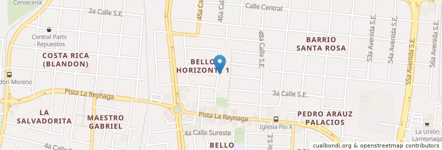 Mapa de ubicacion de Colegio Bello Horizonte en Nicaragua, Departamento De Managua, Managua (Municipio).