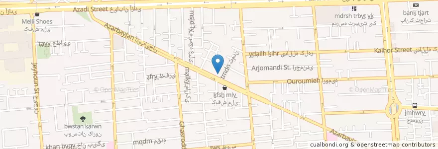 Mapa de ubicacion de Bank Mellat en Iran, Tehran Province, Tehran County, Tehran, بخش مرکزی شهرستان تهران.