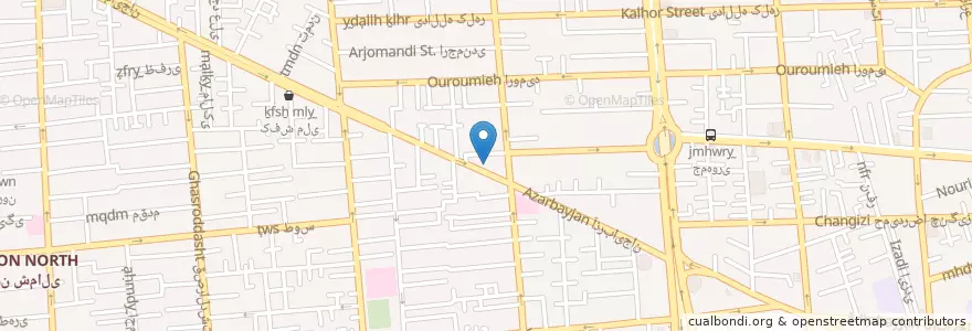 Mapa de ubicacion de بانک ملی en Iran, Téhéran, شهرستان تهران, Téhéran, بخش مرکزی شهرستان تهران.