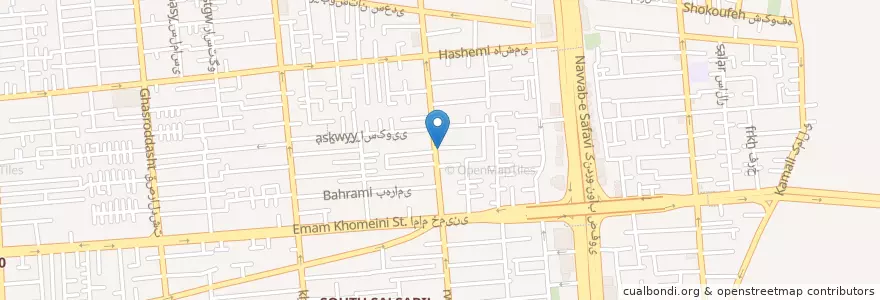 Mapa de ubicacion de درمانگاه دندانپزشکی ملت en 이란, 테헤란, شهرستان تهران, 테헤란, بخش مرکزی شهرستان تهران.
