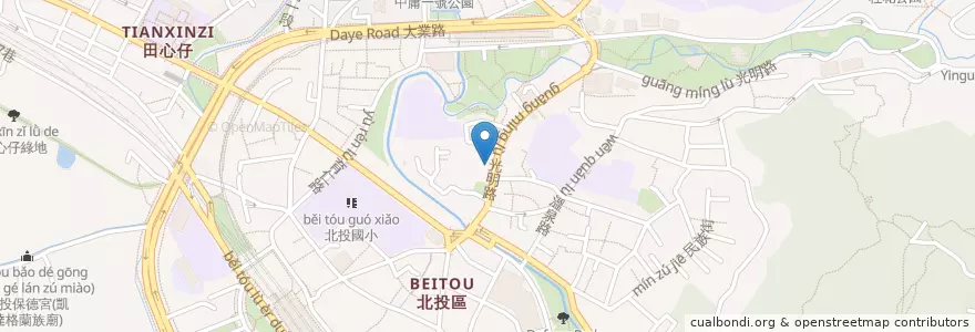 Mapa de ubicacion de 第一商業銀行 en Taiwan, 新北市, Taipei, 北投區.