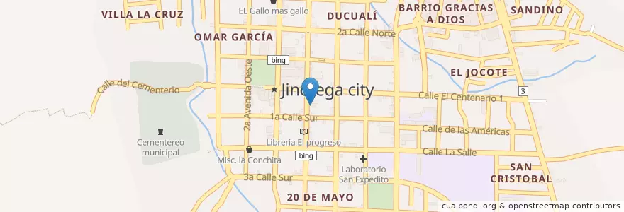 Mapa de ubicacion de La Terraza en Nicaragua, Jinotega, Jinotega (Municipio).