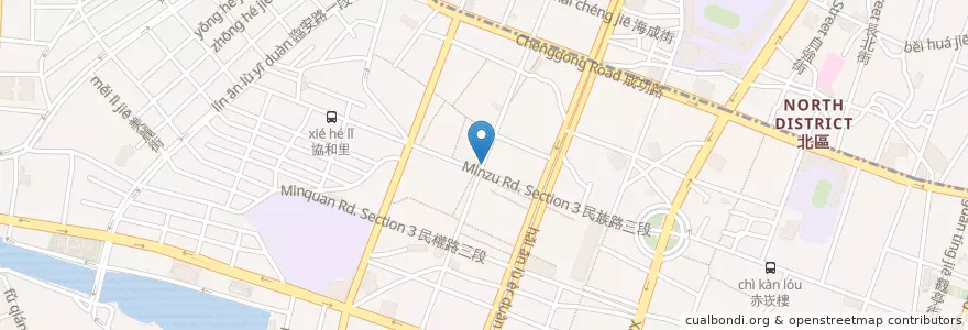 Mapa de ubicacion de 上好烤魯味 en Taïwan, Tainan, District Centre-Ouest.