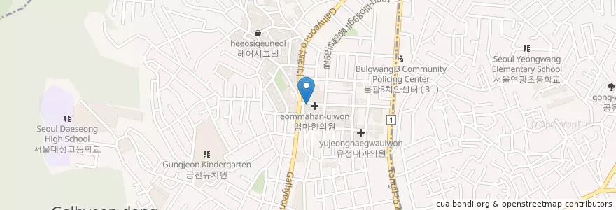 Mapa de ubicacion de 반짝반짝 en Südkorea, Seoul, 은평구, 갈현1동.
