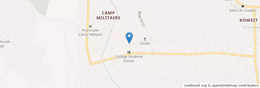 Mapa de ubicacion de EPV Marie Paul en Ivory Coast, Abidjan, Yopougon.