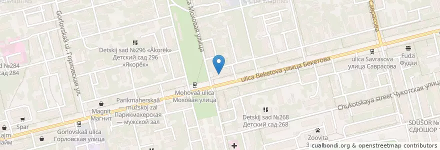 Mapa de ubicacion de Нэко en Russia, Circondario Federale Del Volga, Нижегородская Область, Городской Округ Нижний Новгород.