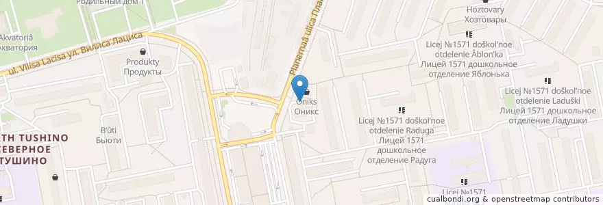 Mapa de ubicacion de Шаурма en Rusland, Centraal Federaal District, Moskou, Северо-Западный Административный Округ, Район Северное Тушино.