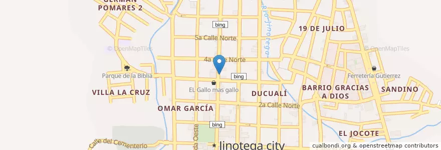 Mapa de ubicacion de BDF en Nicaragua, Jinotega, Jinotega (Municipio).