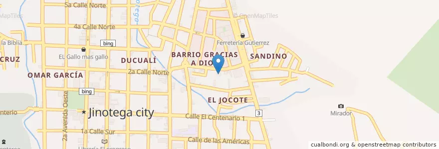 Mapa de ubicacion de Misión para Cristo en Nicaragua, Jinotega, Jinotega (Municipio).