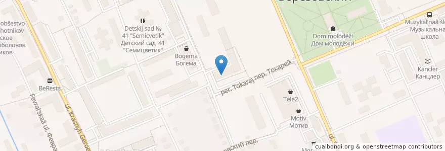 Mapa de ubicacion de ФармКопейка en روسيا, منطقة فيدرالية أورالية, أوبلاست سفردلوفسك, Берёзовский Городской Округ.