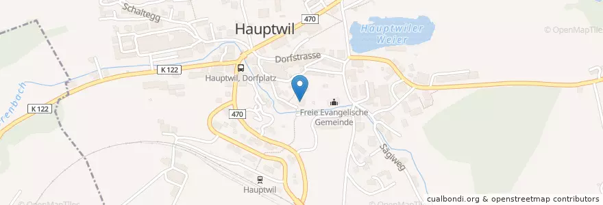 Mapa de ubicacion de Katholische Antoniuskirche Hauptwil en سوئیس, Thurgau, Wahlkreis St. Gallen, Bezirk Weinfelden, Waldkirch.