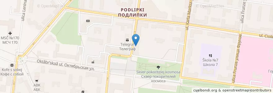Mapa de ubicacion de Отделение связи №141070 en ロシア, 中央連邦管区, モスクワ州, Городской Округ Королёв.