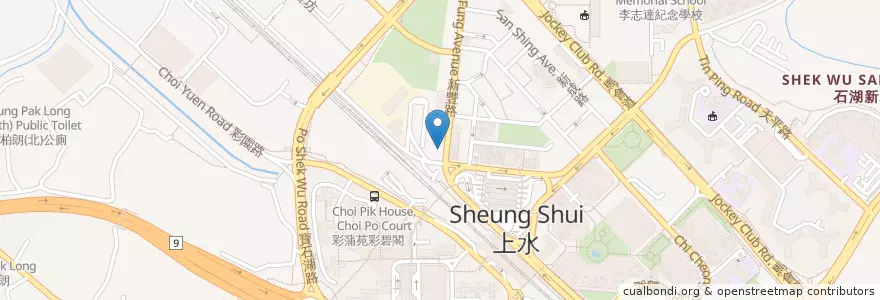Mapa de ubicacion de 中信銀行(國際) China Citic Bank International en China, Hong Kong, Provincia De Cantón, Nuevos Territorios, 北區 North District.