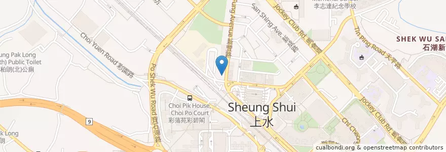 Mapa de ubicacion de 大家樂 Café de Coral en الصين, هونغ كونغ, غوانغدونغ, الأقاليم الجديدة, 北區 North District.