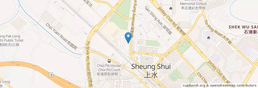 Mapa de ubicacion de 招商永隆銀行 CMB Wing Lung Bank en China, Hong Kong, Cantão, Novos Territórios, 北區 North District.