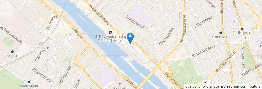 Mapa de ubicacion de Park Platz en Suisse, Zurich, District De Zurich, Zurich.