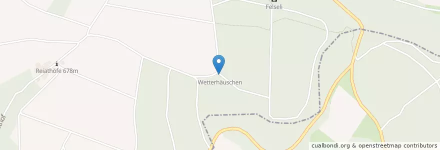 Mapa de ubicacion de Wetterhäuschen en Schweiz, Schaffhausen, Thayngen.