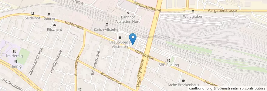 Mapa de ubicacion de ZLI en Svizzera, Zurigo, Distretto Di Zurigo, Zurigo.