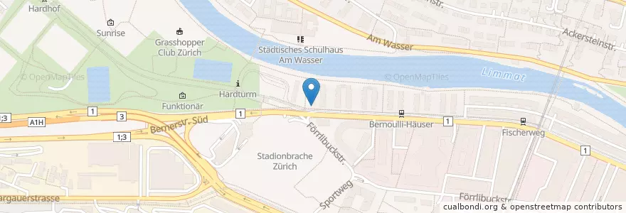 Mapa de ubicacion de Pizzakurier Rucola en Suisse, Zurich, District De Zurich, Zurich.