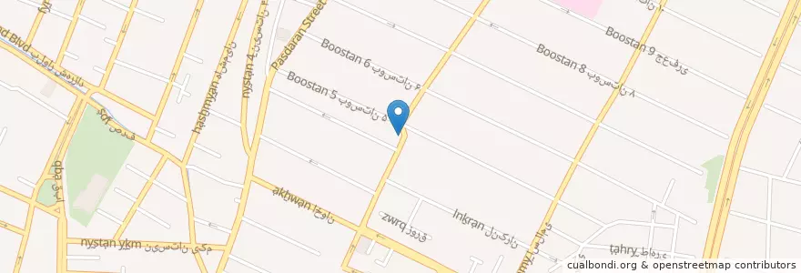 Mapa de ubicacion de رستوران ایتالیایی چیچو en 이란, 테헤란, شهرستان تهران, 테헤란, بخش مرکزی شهرستان تهران.