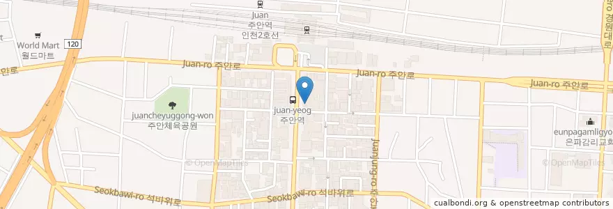 Mapa de ubicacion de CGV 남주안 en Korea Selatan, 인천, 미추홀구.