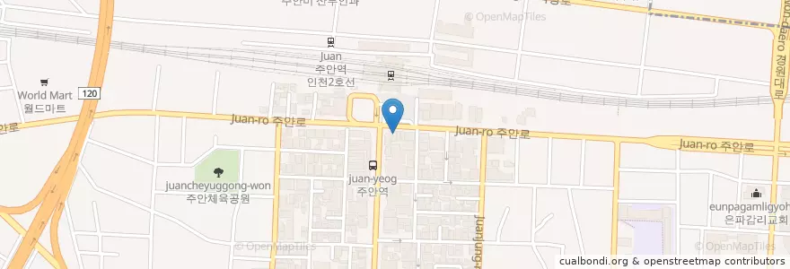 Mapa de ubicacion de Starbucks en South Korea, Incheon, Michuhol-Gu.