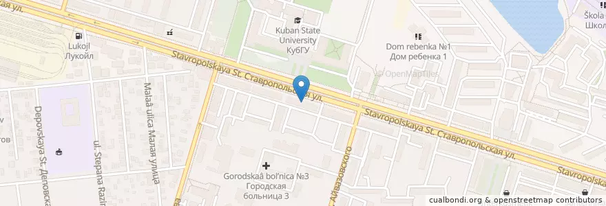 Mapa de ubicacion de Любо en 俄罗斯/俄羅斯, 南部联邦管区, 克拉斯诺达尔边疆区, Городской Округ Краснодар.