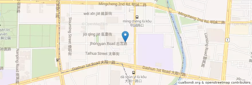 Mapa de ubicacion de 晨間廚房 en Taiwan, Kaohsiung, 三民區, 左營區.