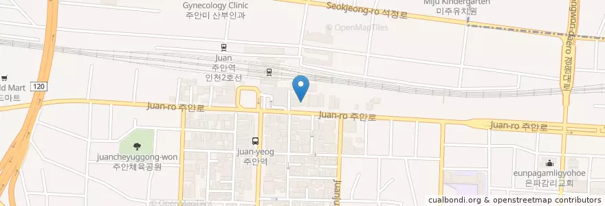Mapa de ubicacion de 피자헛 (Pizza Hut) en 韩国/南韓, 仁川廣域市, 彌鄒忽區.