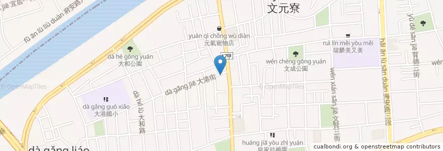 Mapa de ubicacion de 牛脾氣牛肉麵 en تایوان, 臺南市, 北區.