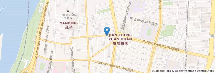 Mapa de ubicacion de 天喜火鍋店 en تایوان, 新北市, تایپه, 大同區.