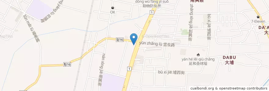 Mapa de ubicacion de 溫州大餛飩 en 臺灣, 臺灣省, 彰化縣, 彰化市.