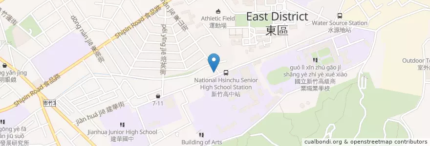 Mapa de ubicacion de 阿寶魯肉飯 en Taiwan, 臺灣省, 新竹市, 東區.