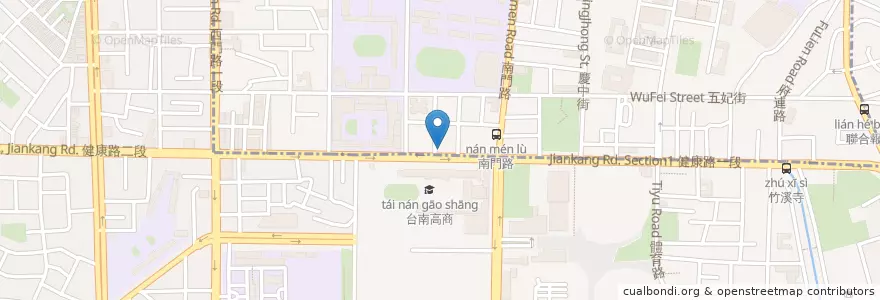 Mapa de ubicacion de 總經理牛肉麵 en 臺灣, 臺南市, 南區.
