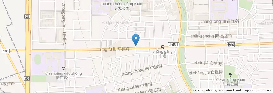 Mapa de ubicacion de 來來自助餐 en تايوان, تايبيه الجديدة, 新莊區.