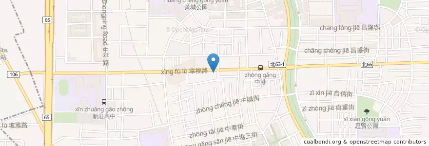 Mapa de ubicacion de 板信商業銀行 en Taïwan, Nouveau Taipei, Hsinchuang.
