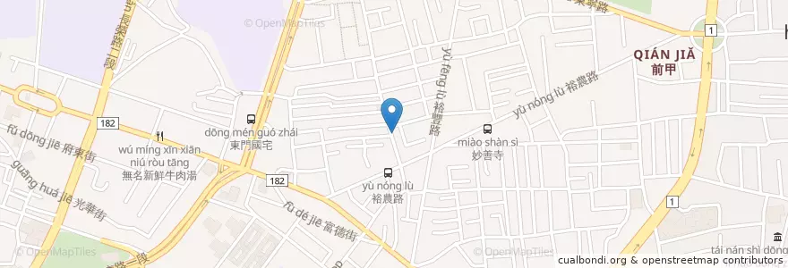 Mapa de ubicacion de 拉亞漢堡 en 臺灣, 臺南市, 東區.