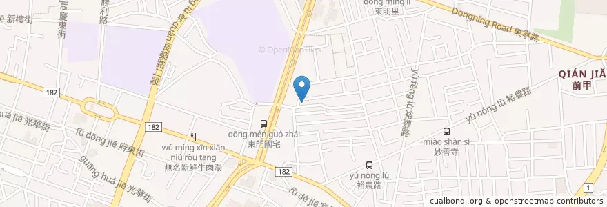 Mapa de ubicacion de 早安美芝城 en 타이완, 타이난 시, 둥구.
