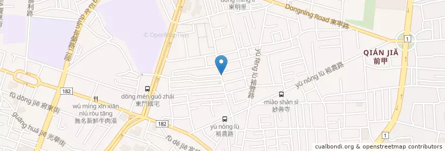 Mapa de ubicacion de 麥味登 en 臺灣, 臺南市, 東區.