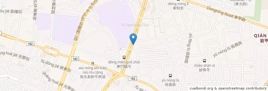 Mapa de ubicacion de 華南商業銀行 en Taiwan, Tainan, 東區.