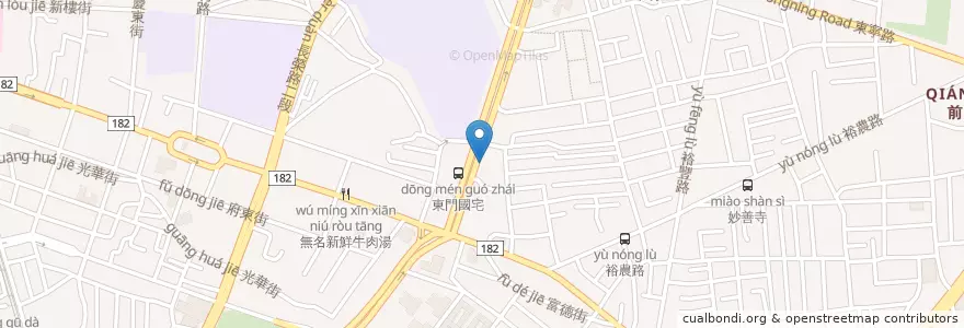 Mapa de ubicacion de 林森圖書館 en تايوان, تاينان, 東區.