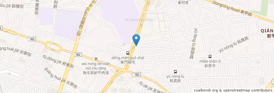 Mapa de ubicacion de 比薩茶坊 en تايوان, تاينان, 東區.