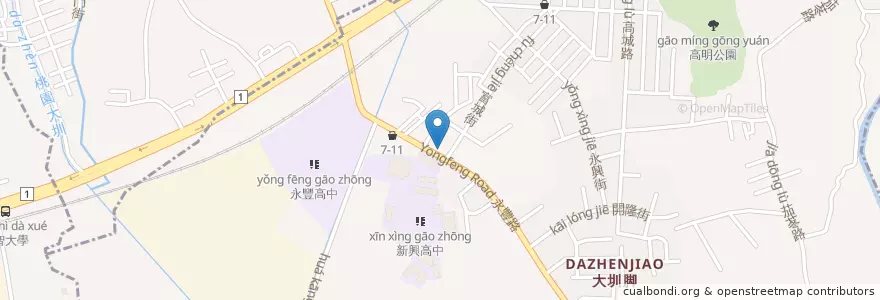 Mapa de ubicacion de 85度C en Taiwán, Taoyuan, 八德區.