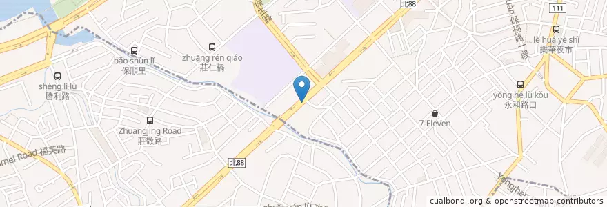 Mapa de ubicacion de 原住民料理 en 臺灣, 新北市, 永和區.