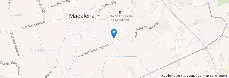 Mapa de ubicacion de Juma caffe7 en البرتغال, المنطقة الشمالية (البرتغال), Área Metropolitana Do Porto, بورتو, Vila Nova De Gaia, Madalena.